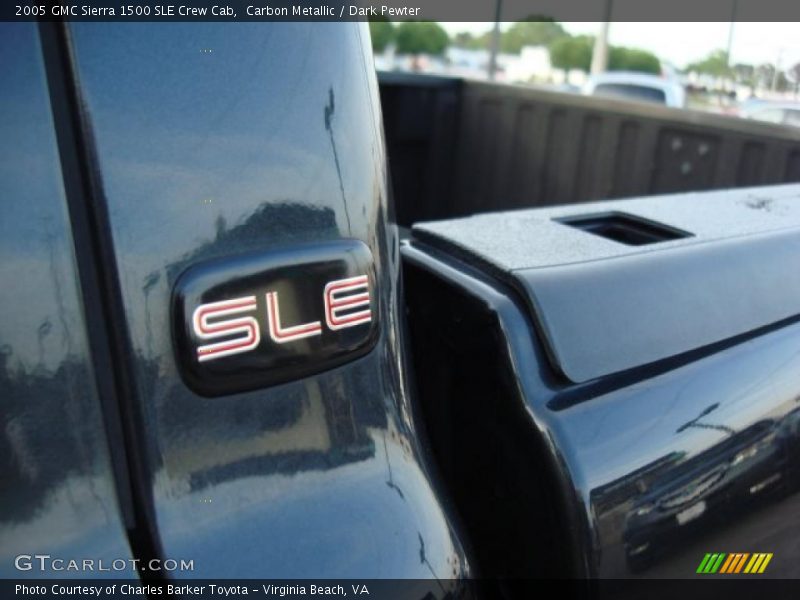 Carbon Metallic / Dark Pewter 2005 GMC Sierra 1500 SLE Crew Cab