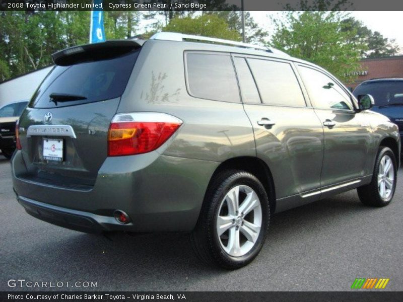 Cypress Green Pearl / Sand Beige 2008 Toyota Highlander Limited
