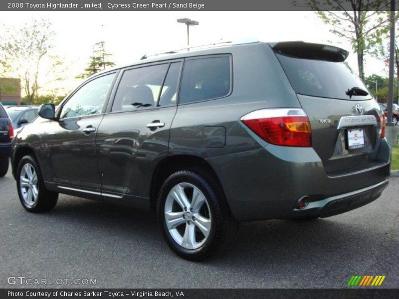 Cypress Green Pearl / Sand Beige 2008 Toyota Highlander Limited