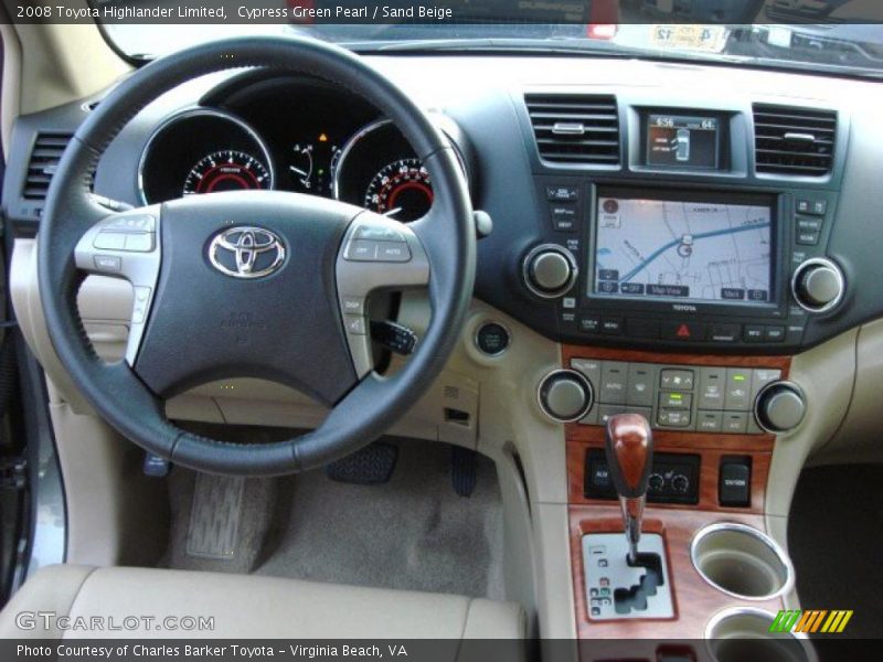 Cypress Green Pearl / Sand Beige 2008 Toyota Highlander Limited