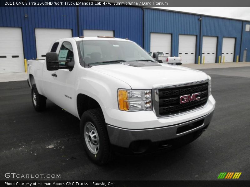 Summit White / Dark Titanium 2011 GMC Sierra 2500HD Work Truck Extended Cab 4x4
