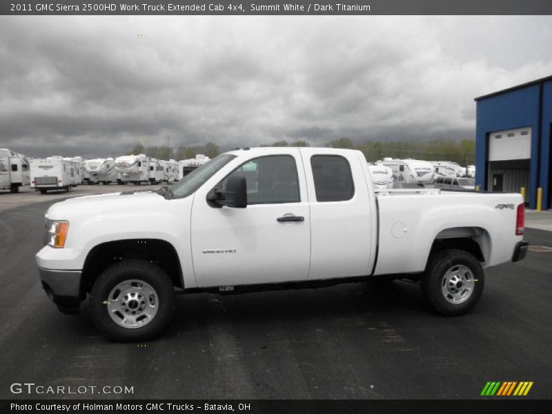 Summit White / Dark Titanium 2011 GMC Sierra 2500HD Work Truck Extended Cab 4x4