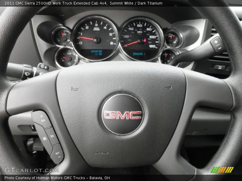 Summit White / Dark Titanium 2011 GMC Sierra 2500HD Work Truck Extended Cab 4x4