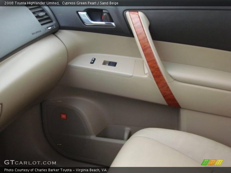 Cypress Green Pearl / Sand Beige 2008 Toyota Highlander Limited
