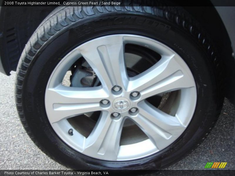 Cypress Green Pearl / Sand Beige 2008 Toyota Highlander Limited