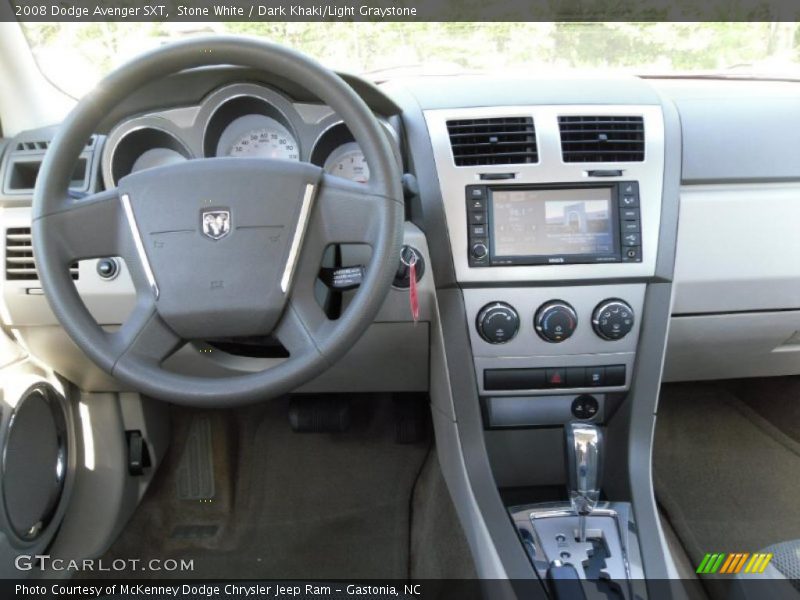 Stone White / Dark Khaki/Light Graystone 2008 Dodge Avenger SXT