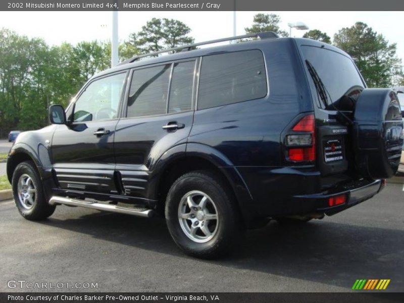 Memphis Blue Pearlescent / Gray 2002 Mitsubishi Montero Limited 4x4