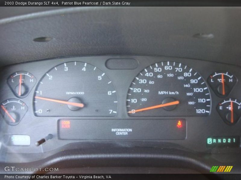 Patriot Blue Pearlcoat / Dark Slate Gray 2003 Dodge Durango SLT 4x4