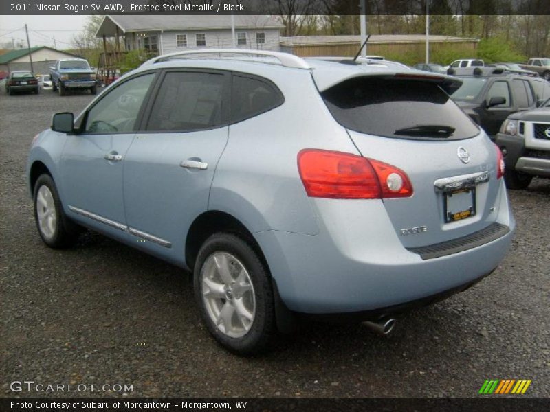 Frosted Steel Metallic / Black 2011 Nissan Rogue SV AWD
