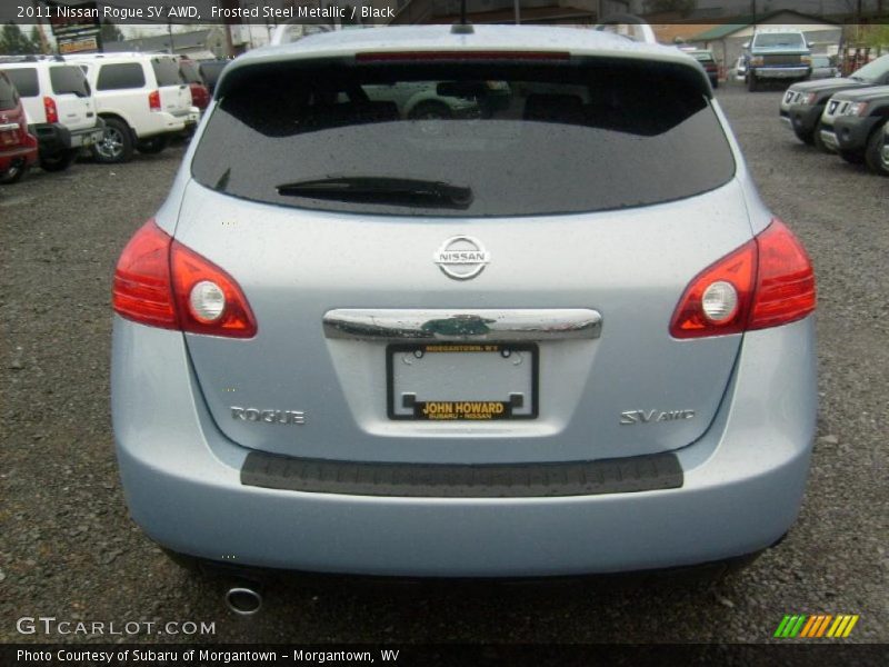 Frosted Steel Metallic / Black 2011 Nissan Rogue SV AWD