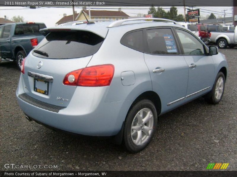 Frosted Steel Metallic / Black 2011 Nissan Rogue SV AWD