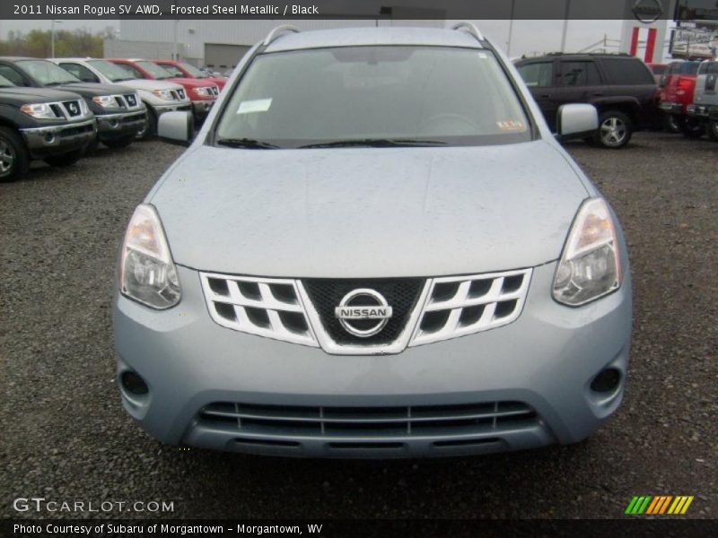 Frosted Steel Metallic / Black 2011 Nissan Rogue SV AWD