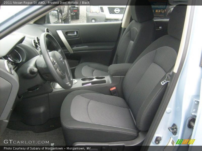 Frosted Steel Metallic / Black 2011 Nissan Rogue SV AWD