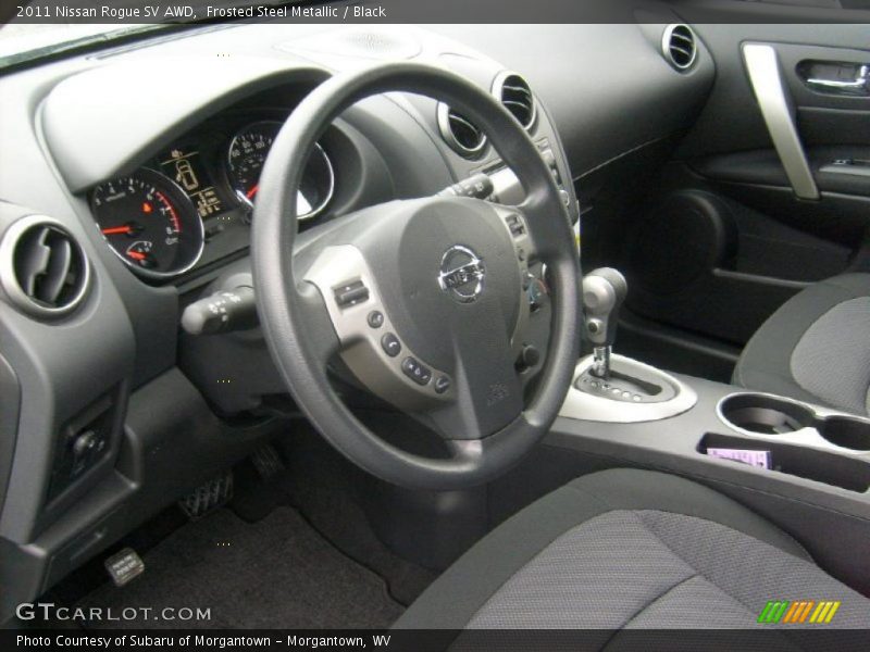 Frosted Steel Metallic / Black 2011 Nissan Rogue SV AWD
