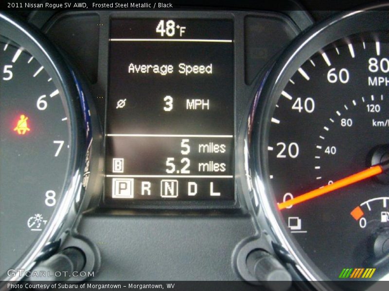 Frosted Steel Metallic / Black 2011 Nissan Rogue SV AWD