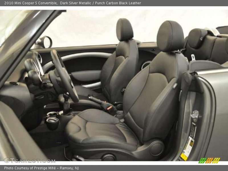  2010 Cooper S Convertible Punch Carbon Black Leather Interior