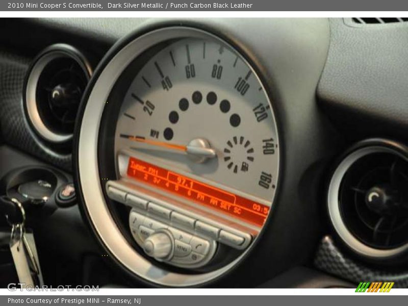 Dark Silver Metallic / Punch Carbon Black Leather 2010 Mini Cooper S Convertible