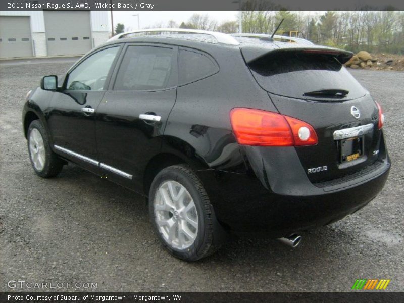 Wicked Black / Gray 2011 Nissan Rogue SL AWD