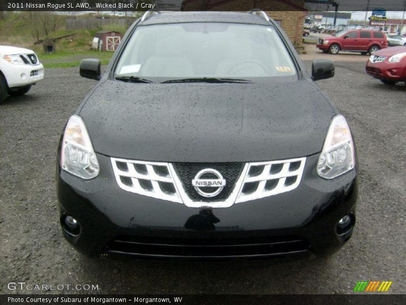 Wicked Black / Gray 2011 Nissan Rogue SL AWD