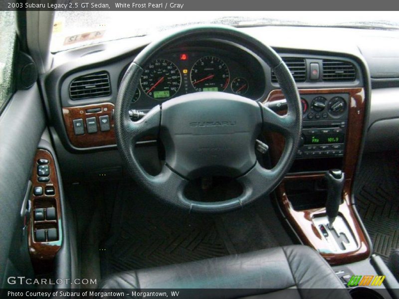 White Frost Pearl / Gray 2003 Subaru Legacy 2.5 GT Sedan