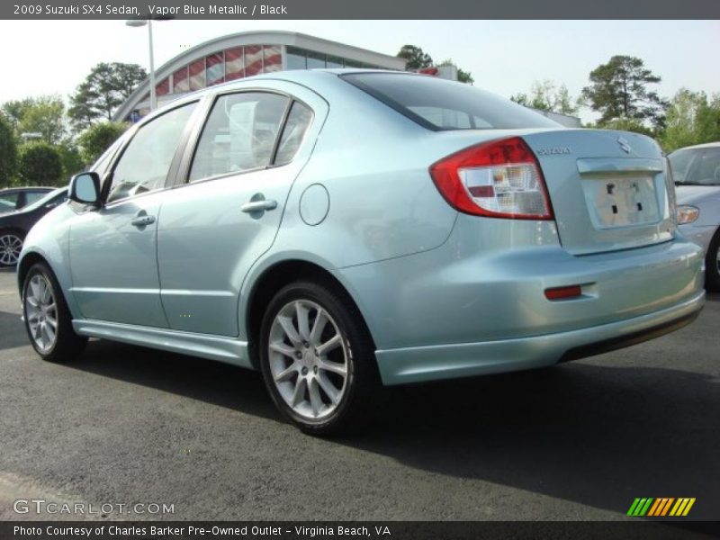 Vapor Blue Metallic / Black 2009 Suzuki SX4 Sedan
