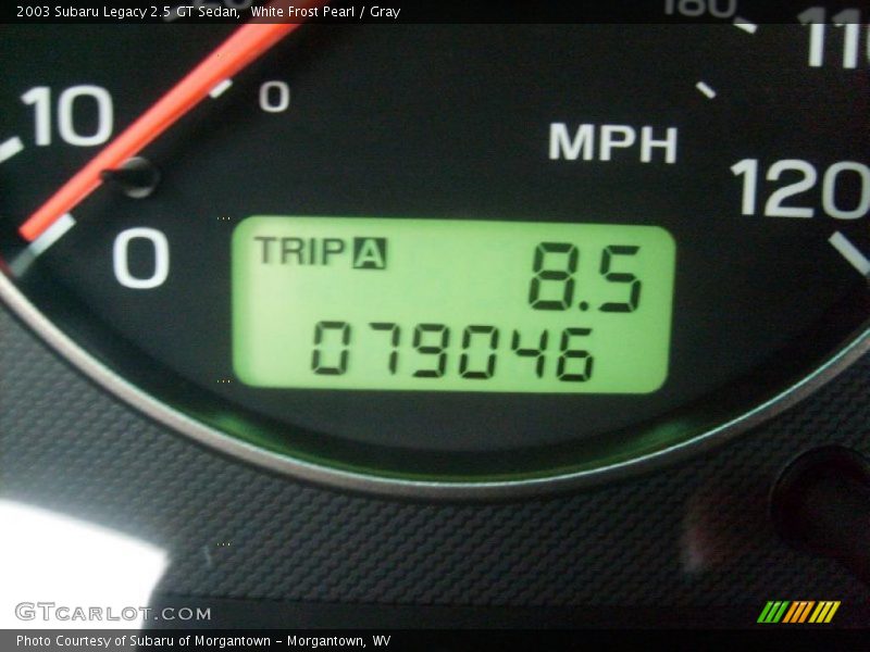 White Frost Pearl / Gray 2003 Subaru Legacy 2.5 GT Sedan