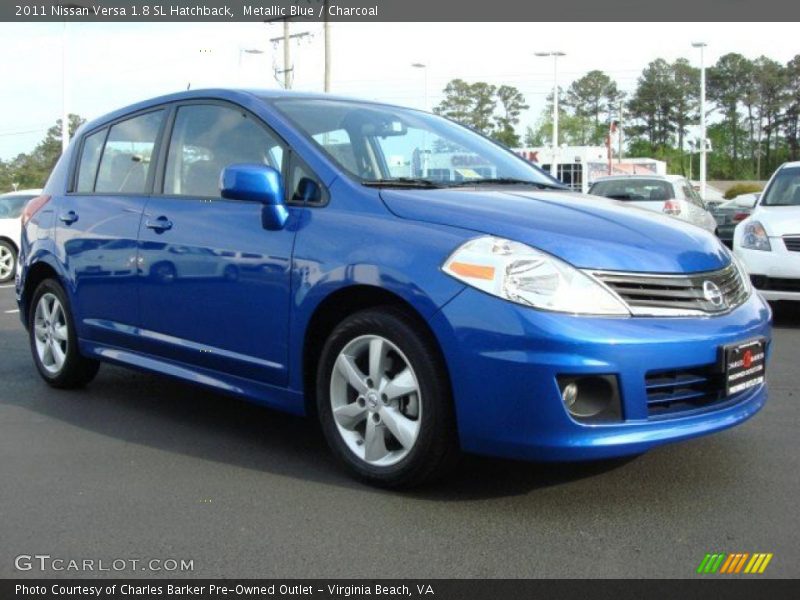 Metallic Blue / Charcoal 2011 Nissan Versa 1.8 SL Hatchback