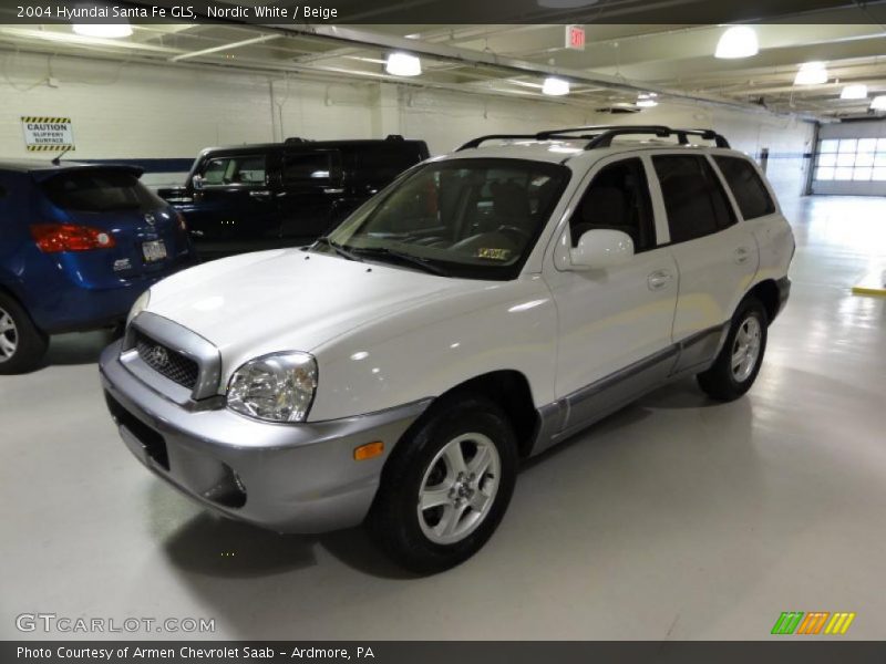Nordic White / Beige 2004 Hyundai Santa Fe GLS