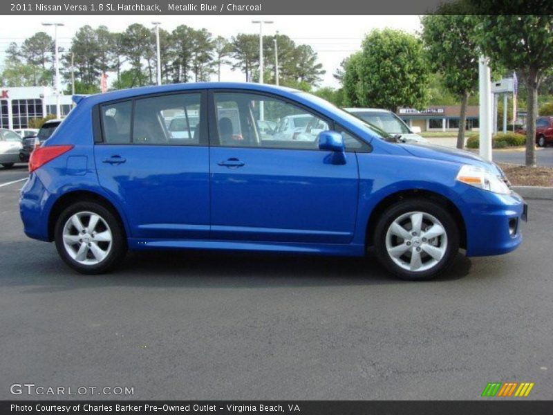 Metallic Blue / Charcoal 2011 Nissan Versa 1.8 SL Hatchback