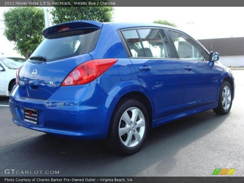 Metallic Blue / Charcoal 2011 Nissan Versa 1.8 SL Hatchback