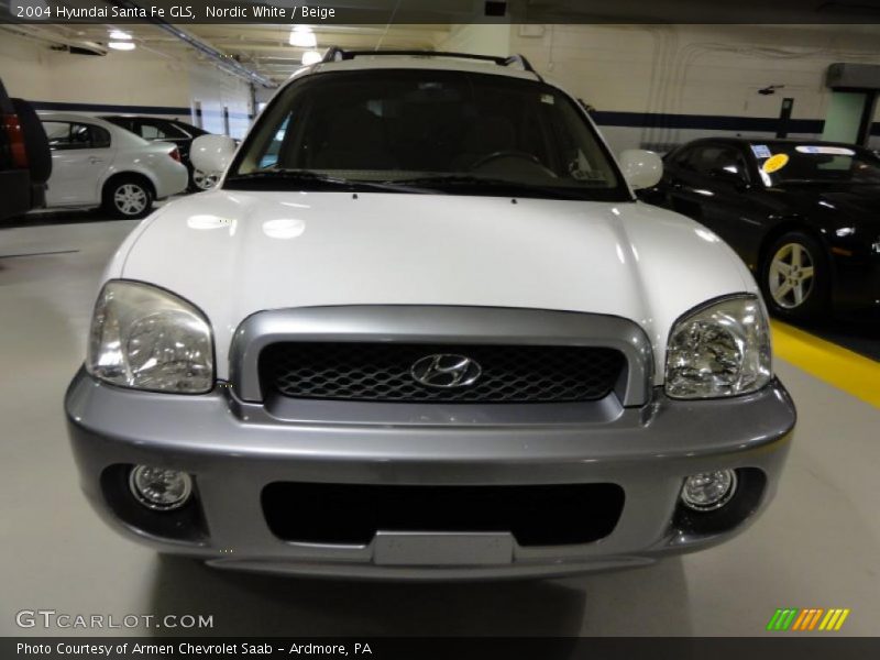 Nordic White / Beige 2004 Hyundai Santa Fe GLS