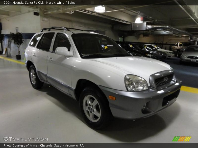 Nordic White / Beige 2004 Hyundai Santa Fe GLS