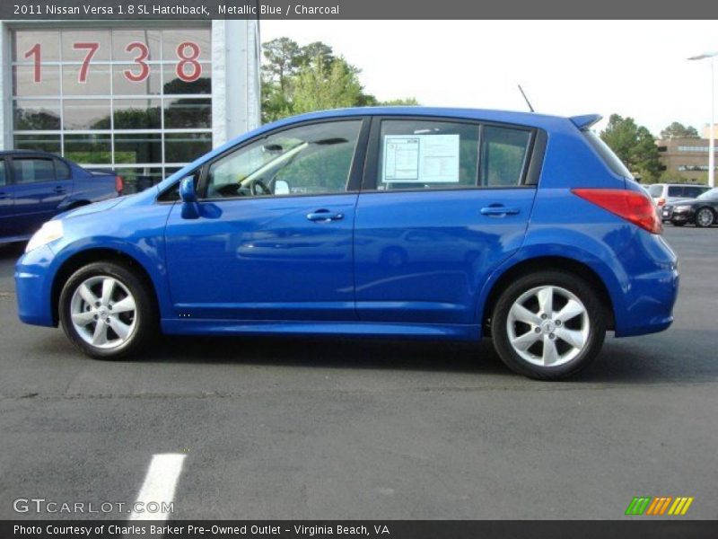 Metallic Blue / Charcoal 2011 Nissan Versa 1.8 SL Hatchback