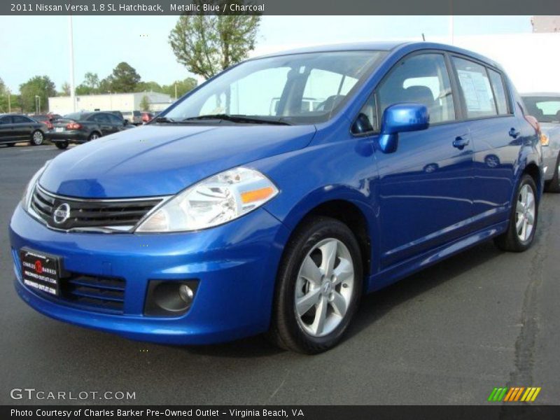 Metallic Blue / Charcoal 2011 Nissan Versa 1.8 SL Hatchback