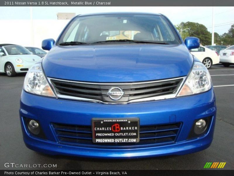 Metallic Blue / Charcoal 2011 Nissan Versa 1.8 SL Hatchback