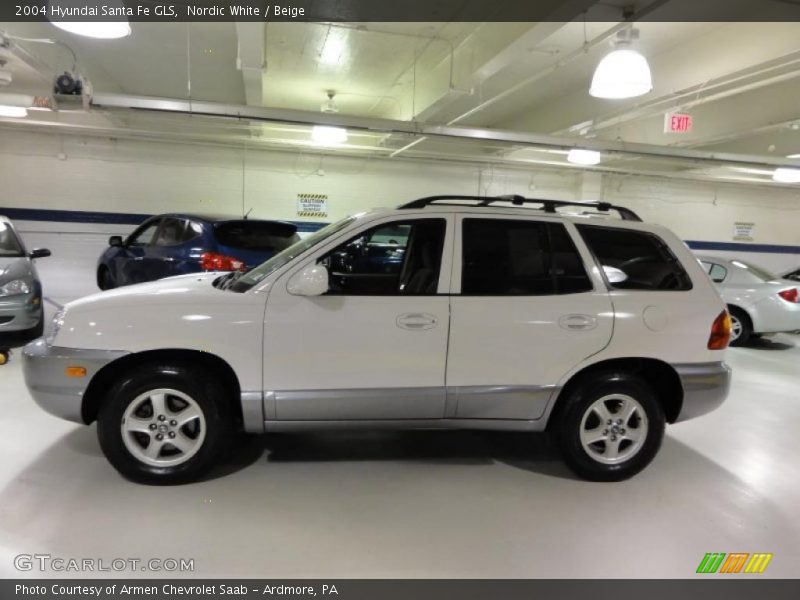Nordic White / Beige 2004 Hyundai Santa Fe GLS