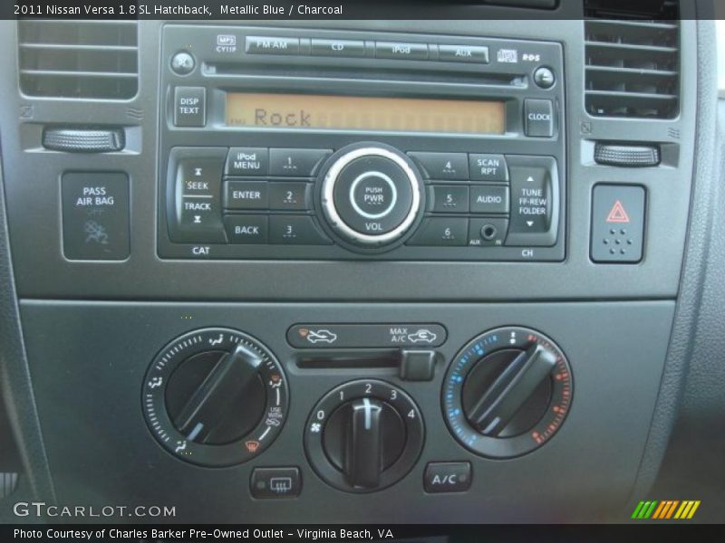 Metallic Blue / Charcoal 2011 Nissan Versa 1.8 SL Hatchback
