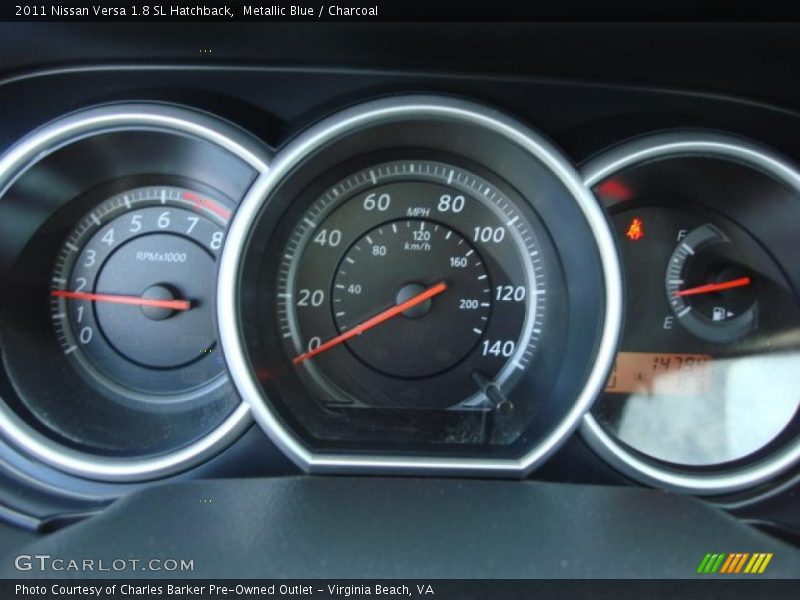 Metallic Blue / Charcoal 2011 Nissan Versa 1.8 SL Hatchback