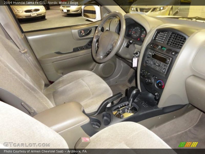 Nordic White / Beige 2004 Hyundai Santa Fe GLS