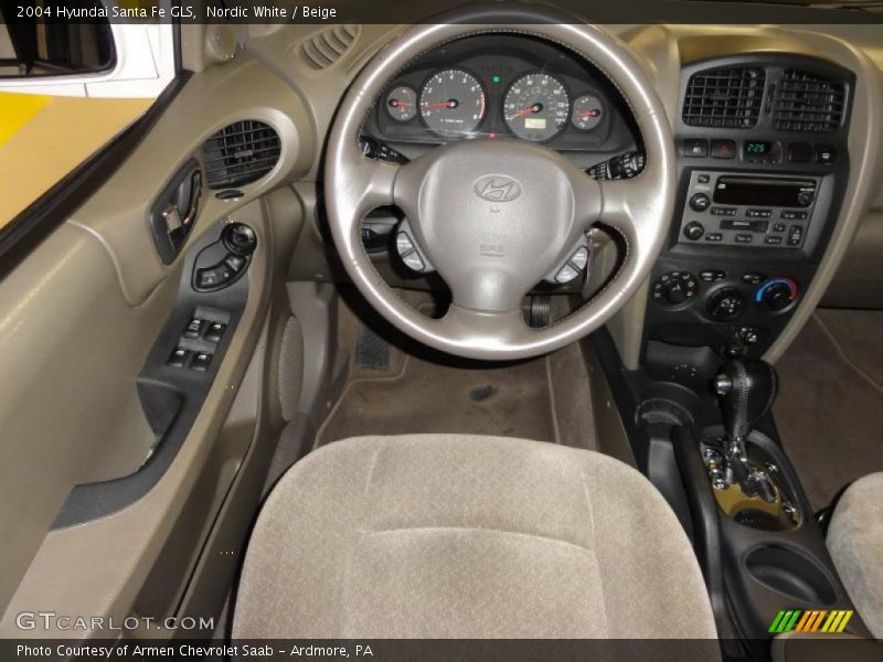 Nordic White / Beige 2004 Hyundai Santa Fe GLS