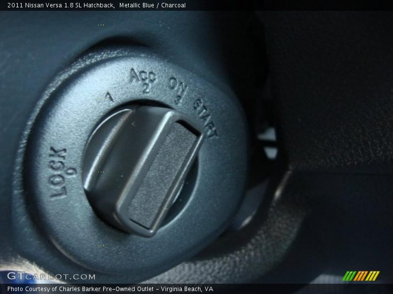 Metallic Blue / Charcoal 2011 Nissan Versa 1.8 SL Hatchback