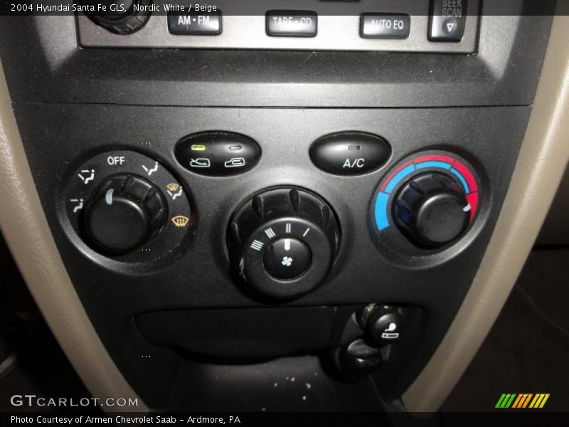 Nordic White / Beige 2004 Hyundai Santa Fe GLS