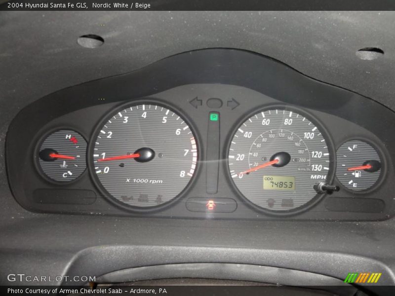 Nordic White / Beige 2004 Hyundai Santa Fe GLS
