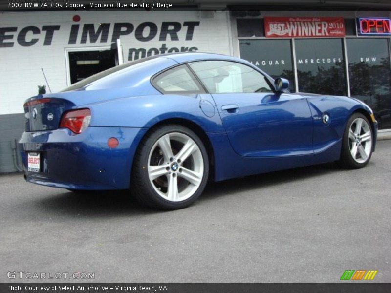 Montego Blue Metallic / Beige 2007 BMW Z4 3.0si Coupe