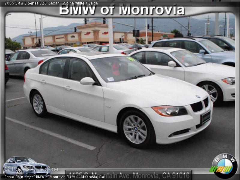 Alpine White / Beige 2006 BMW 3 Series 325i Sedan