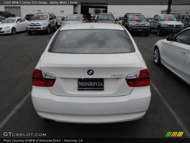 Alpine White / Beige 2006 BMW 3 Series 325i Sedan