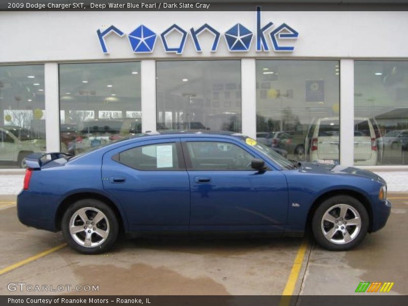 Deep Water Blue Pearl / Dark Slate Gray 2009 Dodge Charger SXT