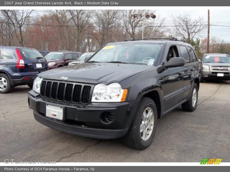 Black / Medium Slate Gray 2007 Jeep Grand Cherokee Laredo 4x4