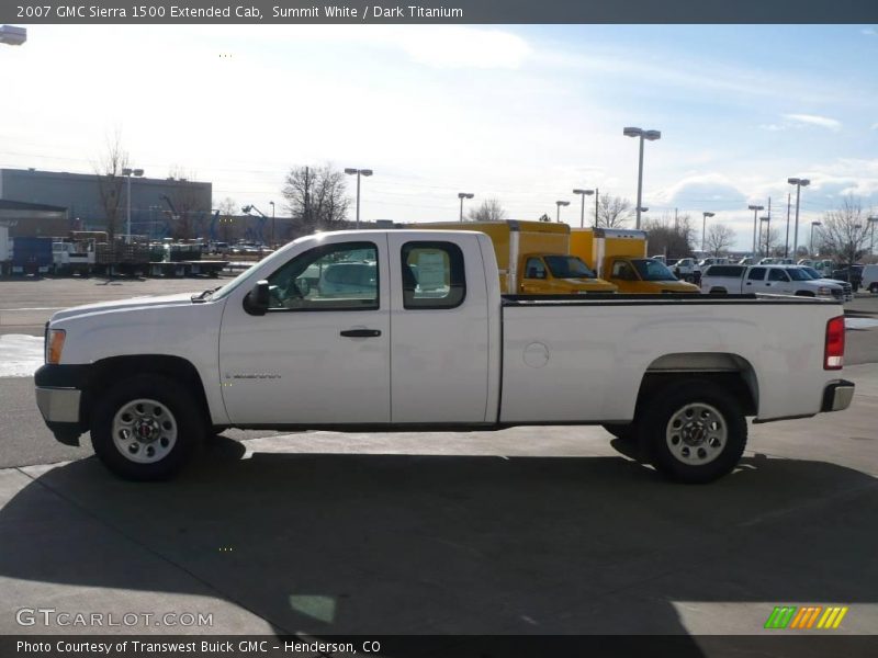 Summit White / Dark Titanium 2007 GMC Sierra 1500 Extended Cab