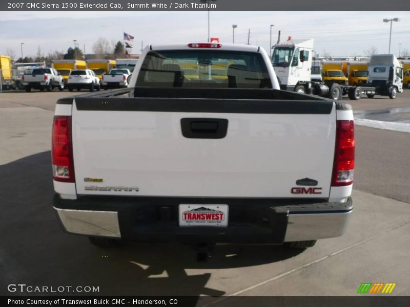 Summit White / Dark Titanium 2007 GMC Sierra 1500 Extended Cab